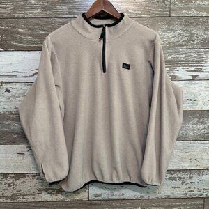Vintage 90s REI Cream Fleece Outdoor Wear Youth Boy's Thermal Sweater Jacket